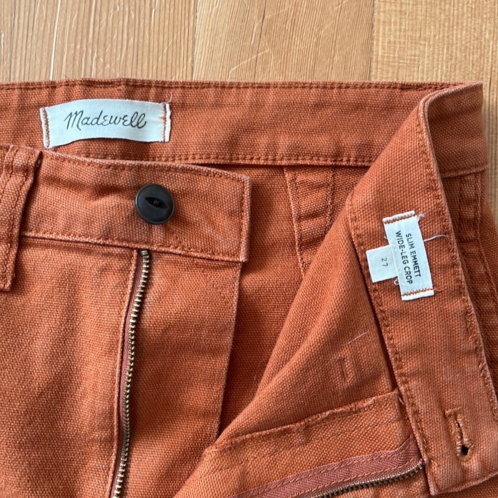 Madewell Slim Emmett Wide Leg Crop Pants